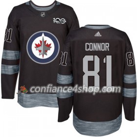 Adidas Maillot de Hockey Winnipeg Jets Kyle Connor 81 1917-2017 100th Anniversary Noir Authentic - Homme